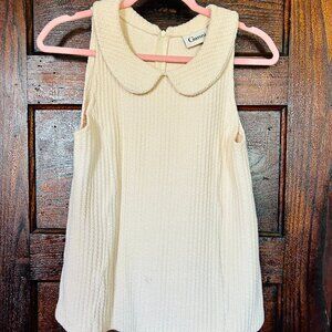 Ganni Structured Knit Tank with Collar Size Small